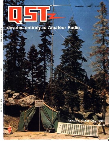 TARA on cover of QST for FD 1980